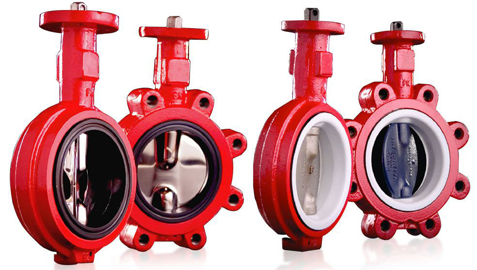 Shield 6-inch 150lb Wafer and Lug Rubber Lined Butterfly Valve
