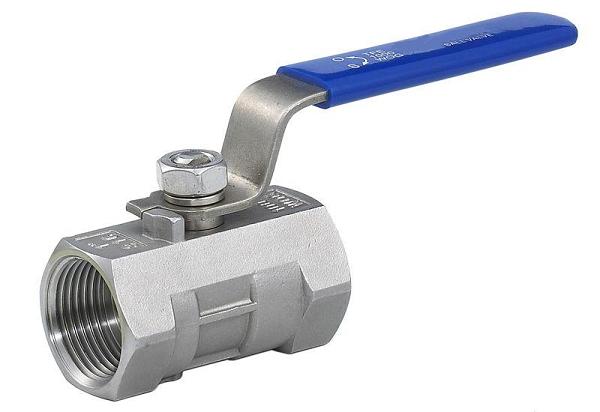 1/2in one piece ball valve cf8m body threaded handle operated