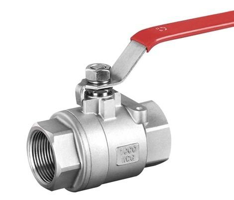 3/4in 2-piece ball valve cf8m body threaded handle operated