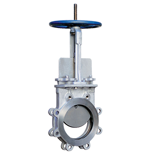 metal seated knife gate valve wafer type 10in 150lb WCB body