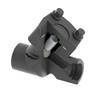 bolted bonnet forged ball check valve 1in 800lb check valve NPT end y body